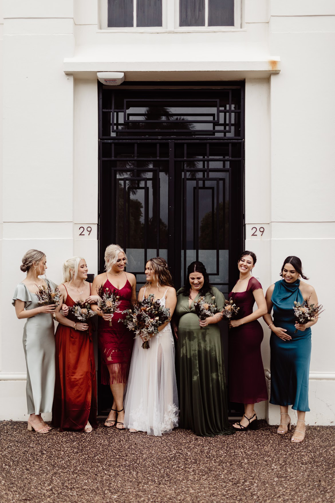 Bride and bridesmaids